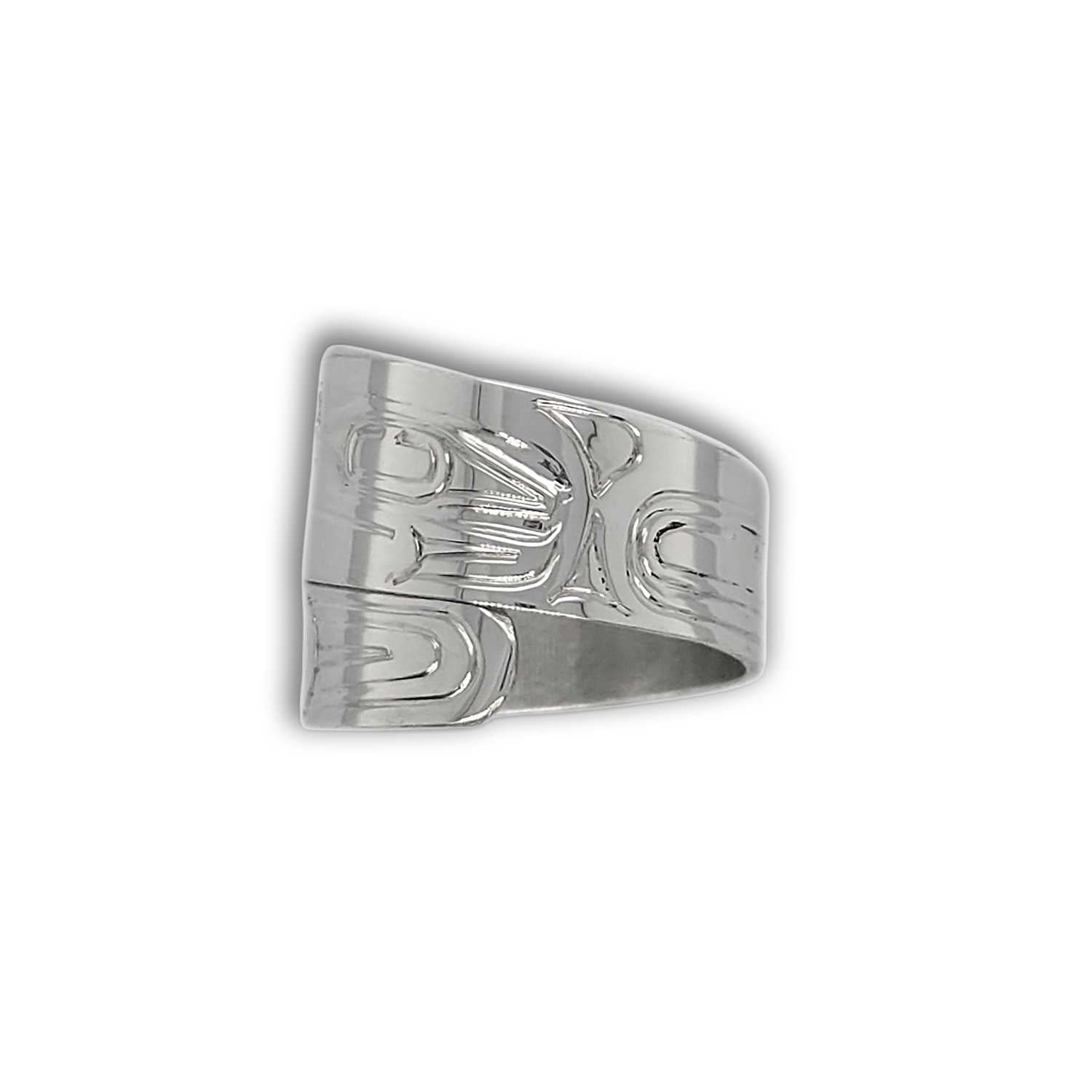 Silver Eagle Wrap Ring by Kwakwaka'wakw artist Garner Moody