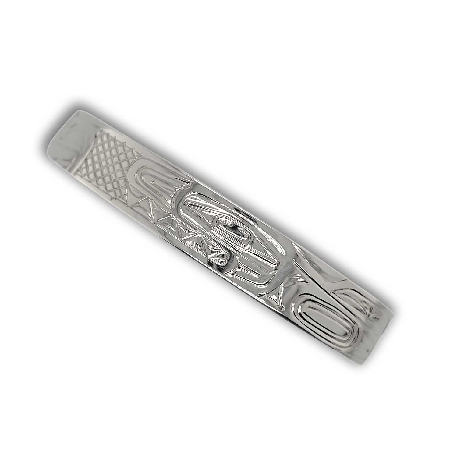 Silver Eagle and Orca Bracelet by Haida artist Garner Moody