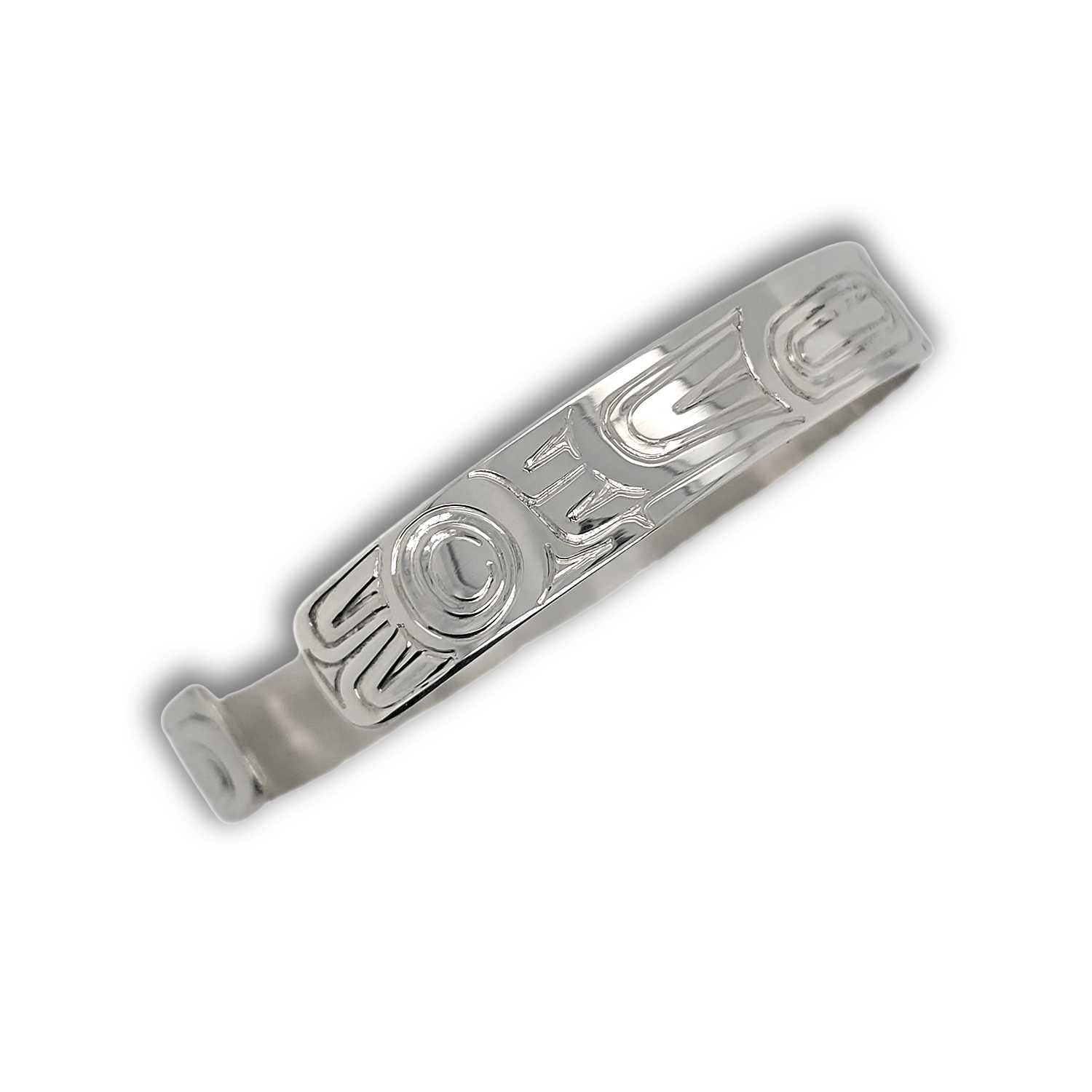 Silver Eagle and Orca Bracelet by Haida artist Garner Moody