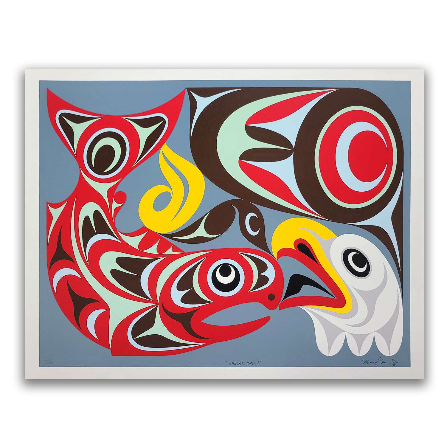 Eagle's Catch Limited Edition Print by Coast Salish/Kwakwaka'wakw artist Maynard Johnny Jr.