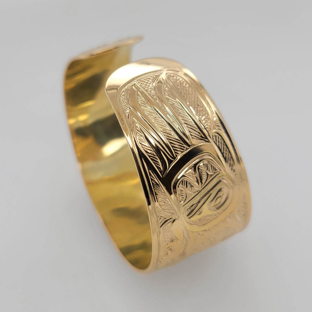 Gold Moon Embracing the Sun Bracelet by Tsimshian artist Bill Helin