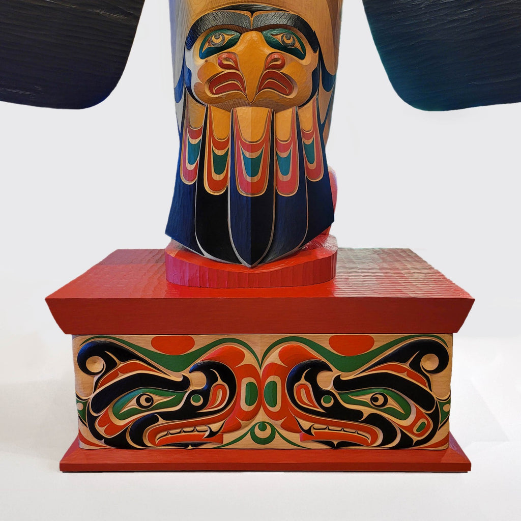 Guardian of the Legacy Totem Pole by Kwakwaka'wakw carver Junior Henderson