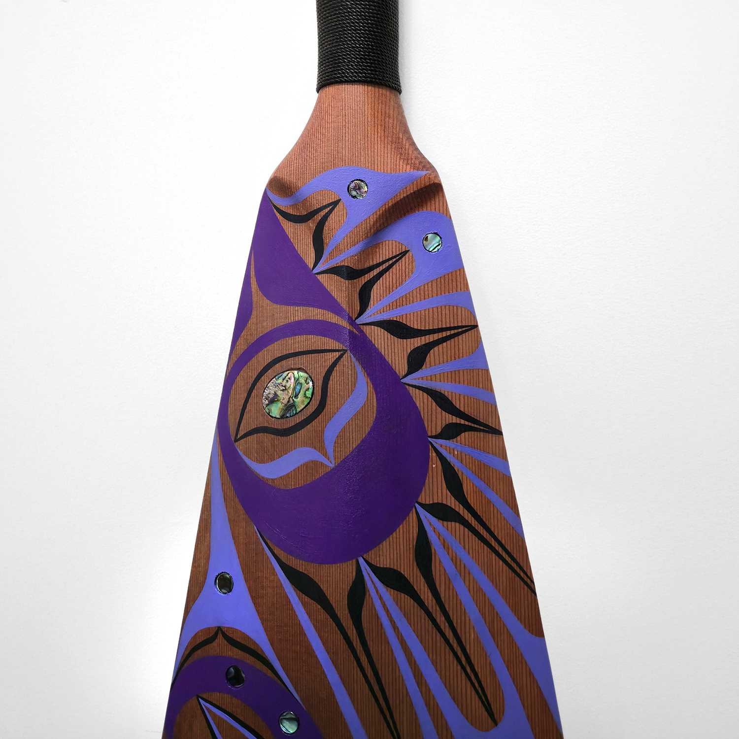 Hummingbird Paddle by Kwakwaka'wakw artist Jessica Chickite