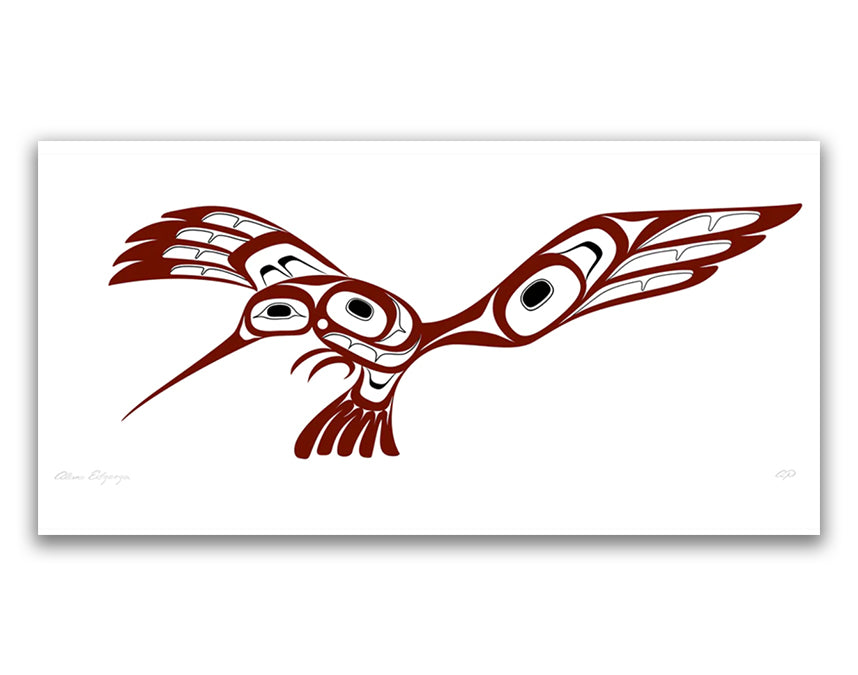Hummingbird Limited Edition Print by Tahltan artist Alano Edzerza