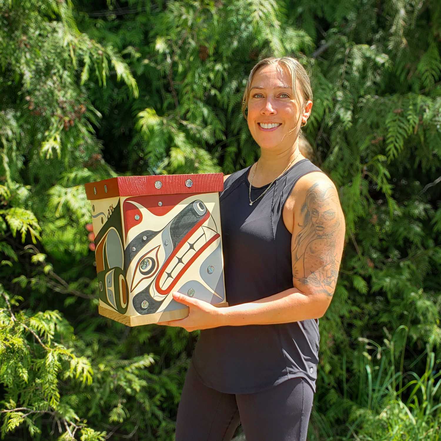 Killer Whale Bentwood Box by Kwakwaka'wakw artist Jessica Chickite