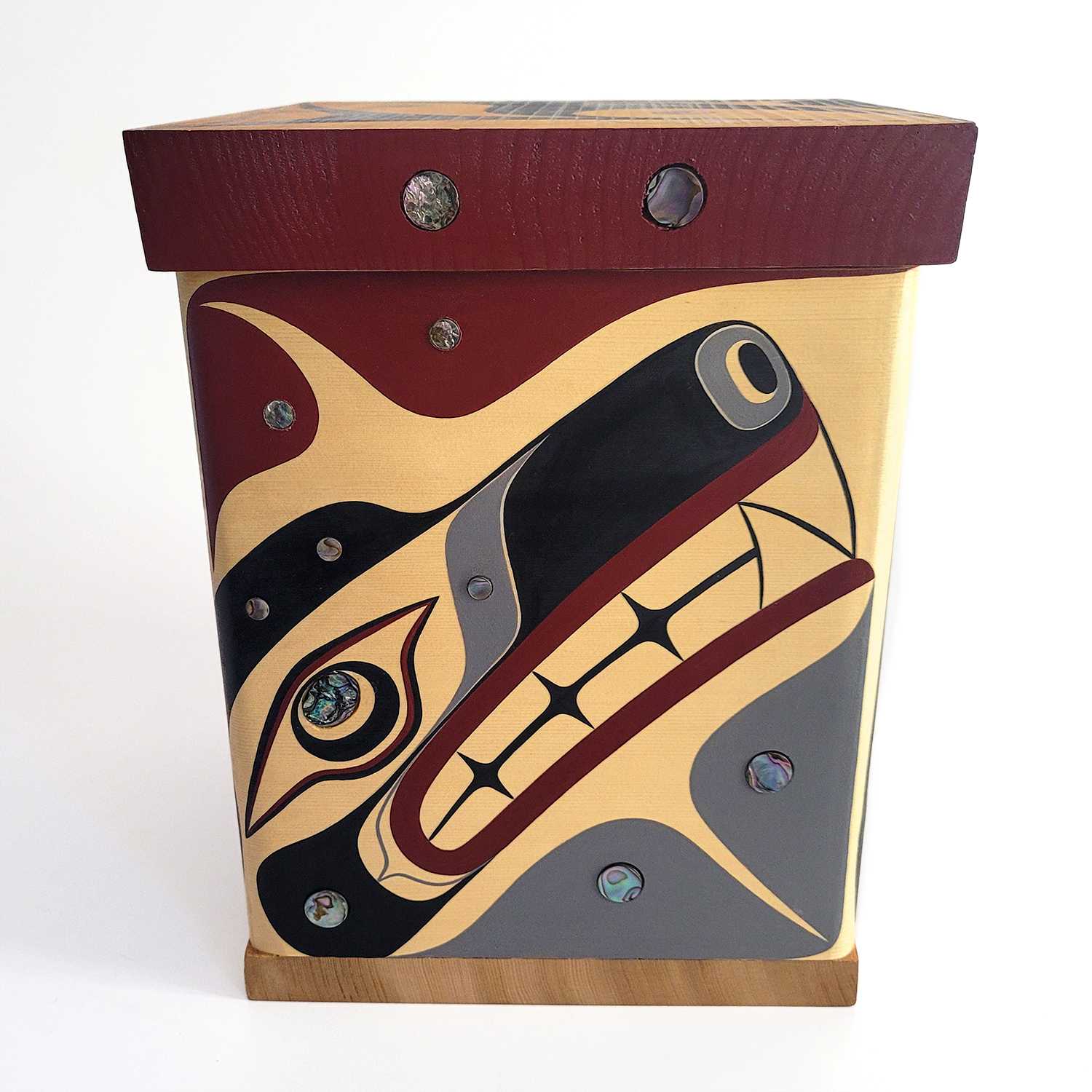 Killer Whale Bentwood Box by Kwakwaka'wakw artist Jessica Chickite