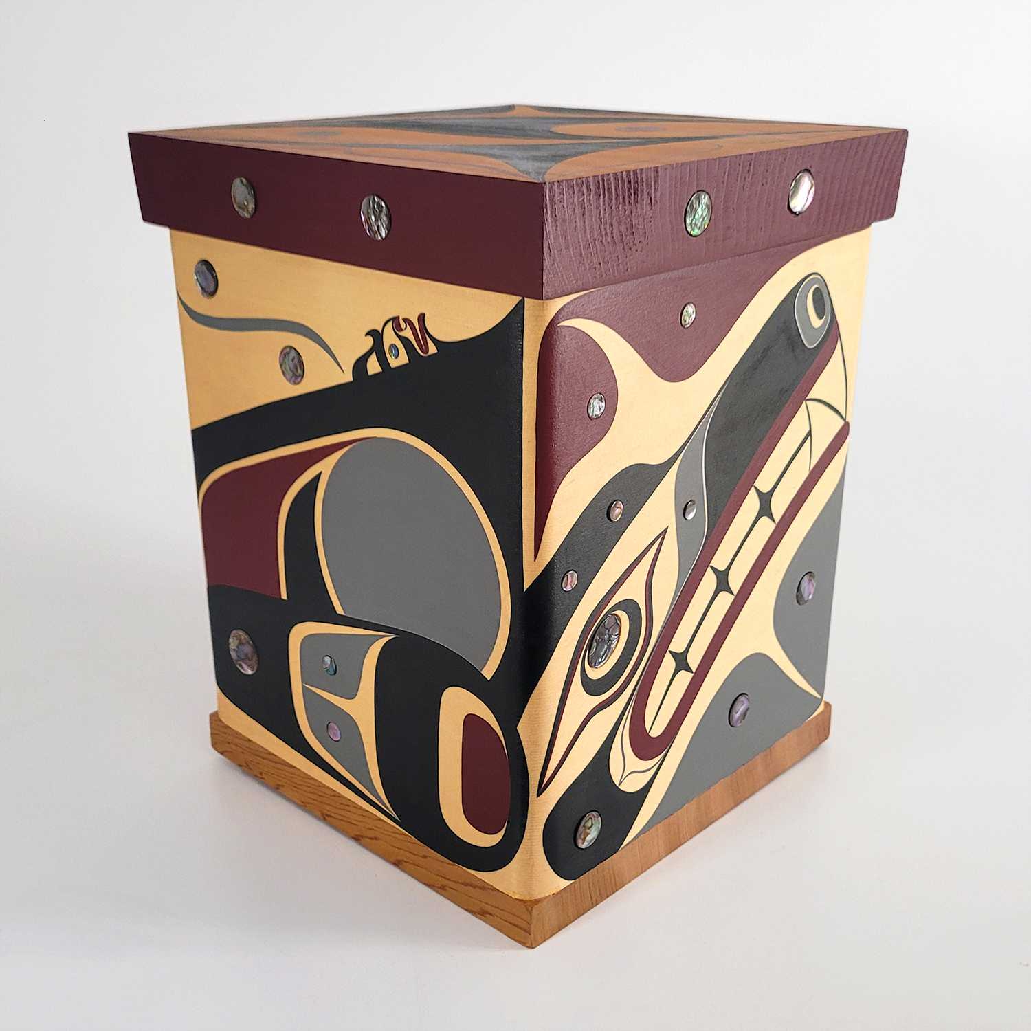 Killer Whale Bentwood Box by Kwakwaka'wakw artist Jessica Chickite