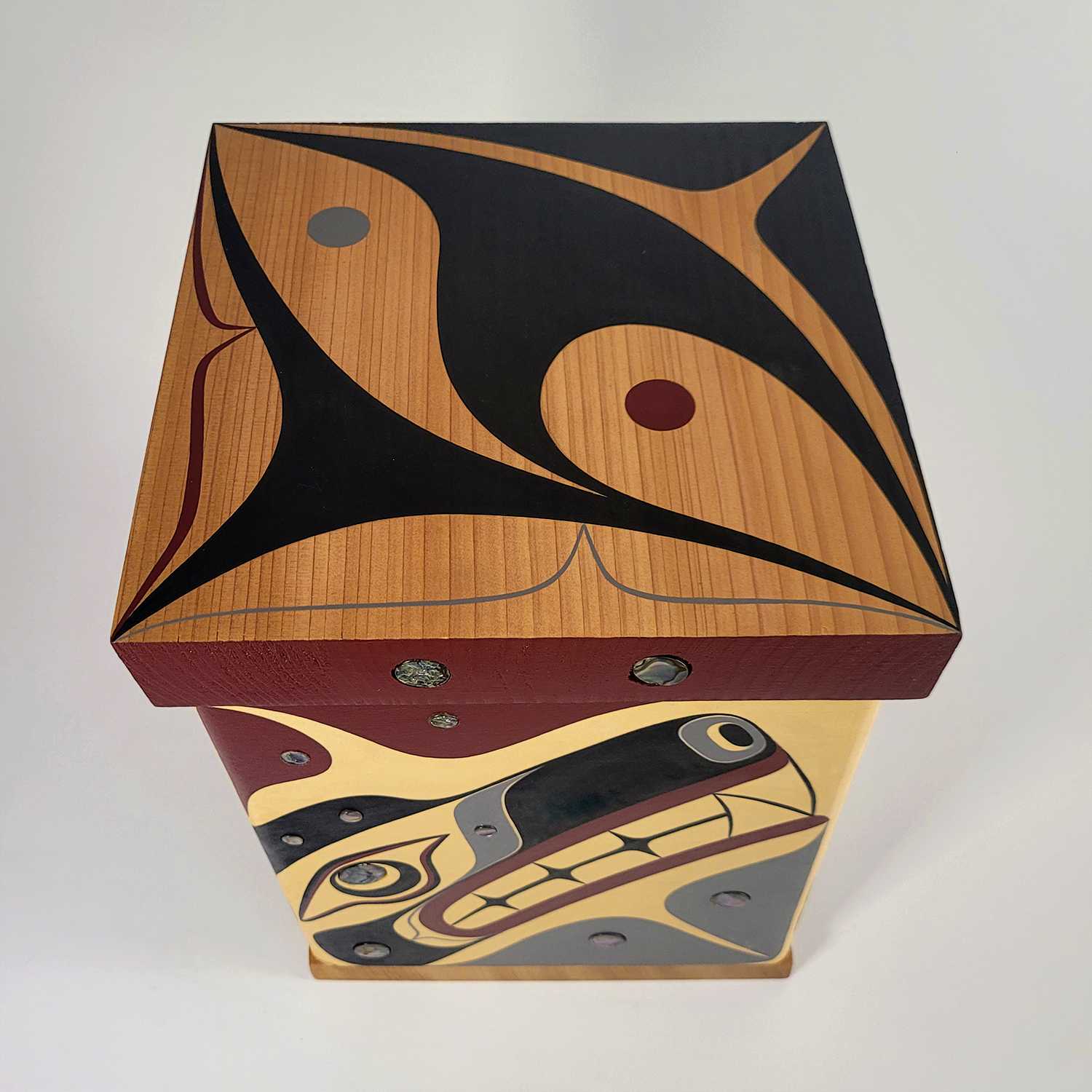Killer Whale Bentwood Box by Kwakwaka'wakw artist Jessica Chickite