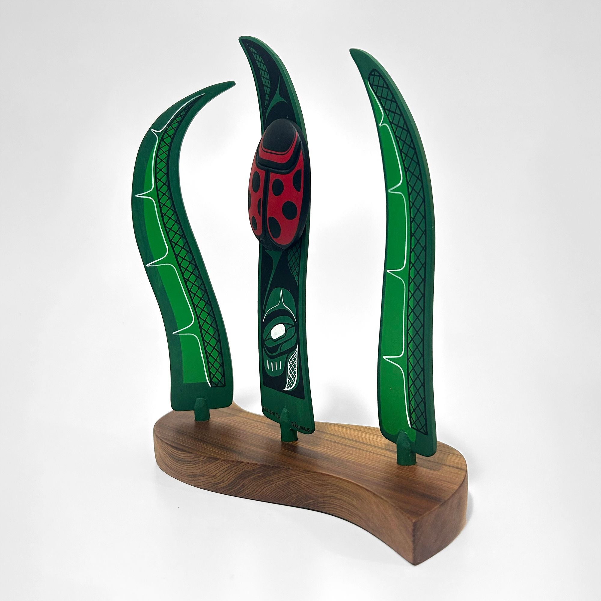 Ladybug Sculpture by Kwakwaka'wakw artist Rod Smith
