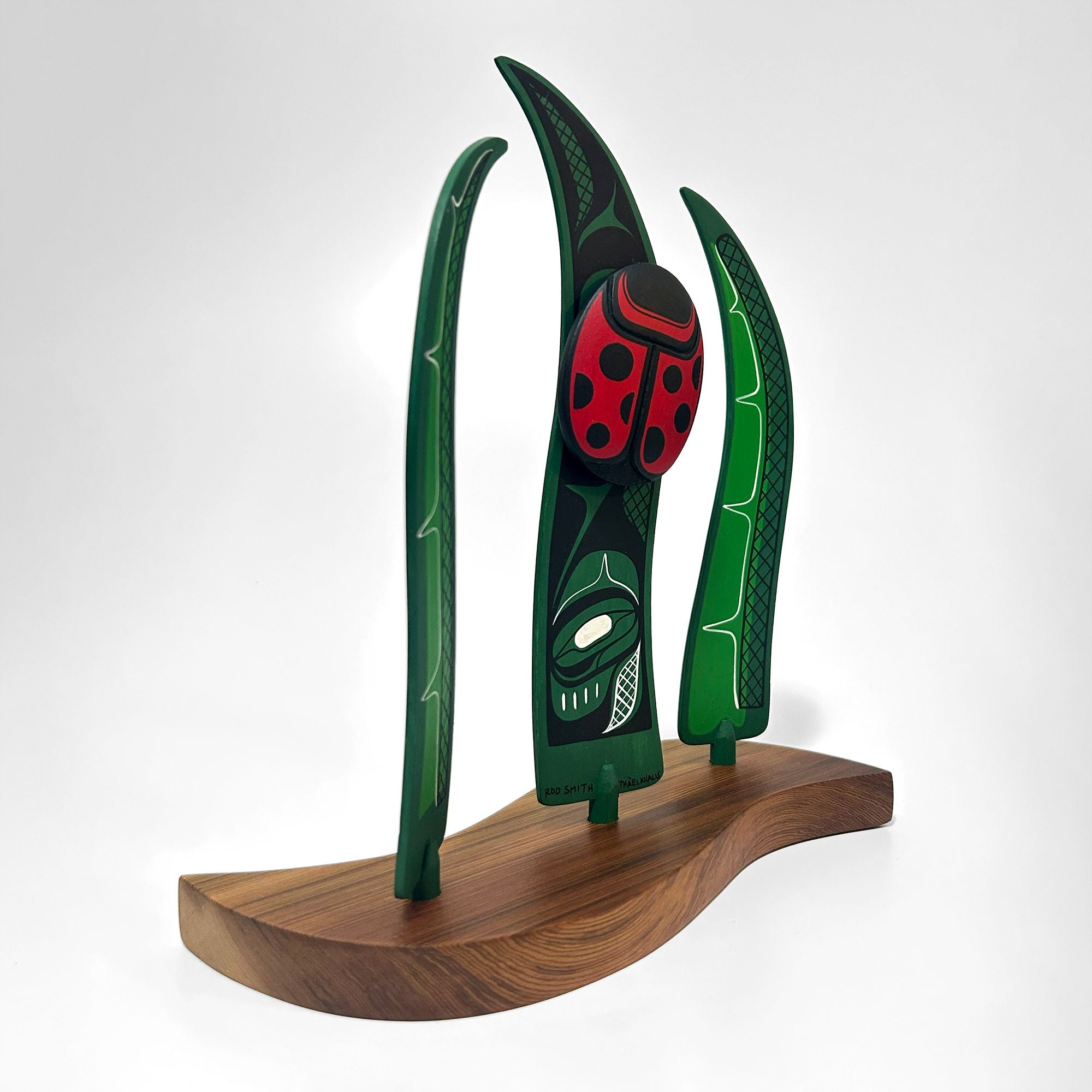 Ladybug Sculpture by Kwakwaka'wakw artist Rod Smith