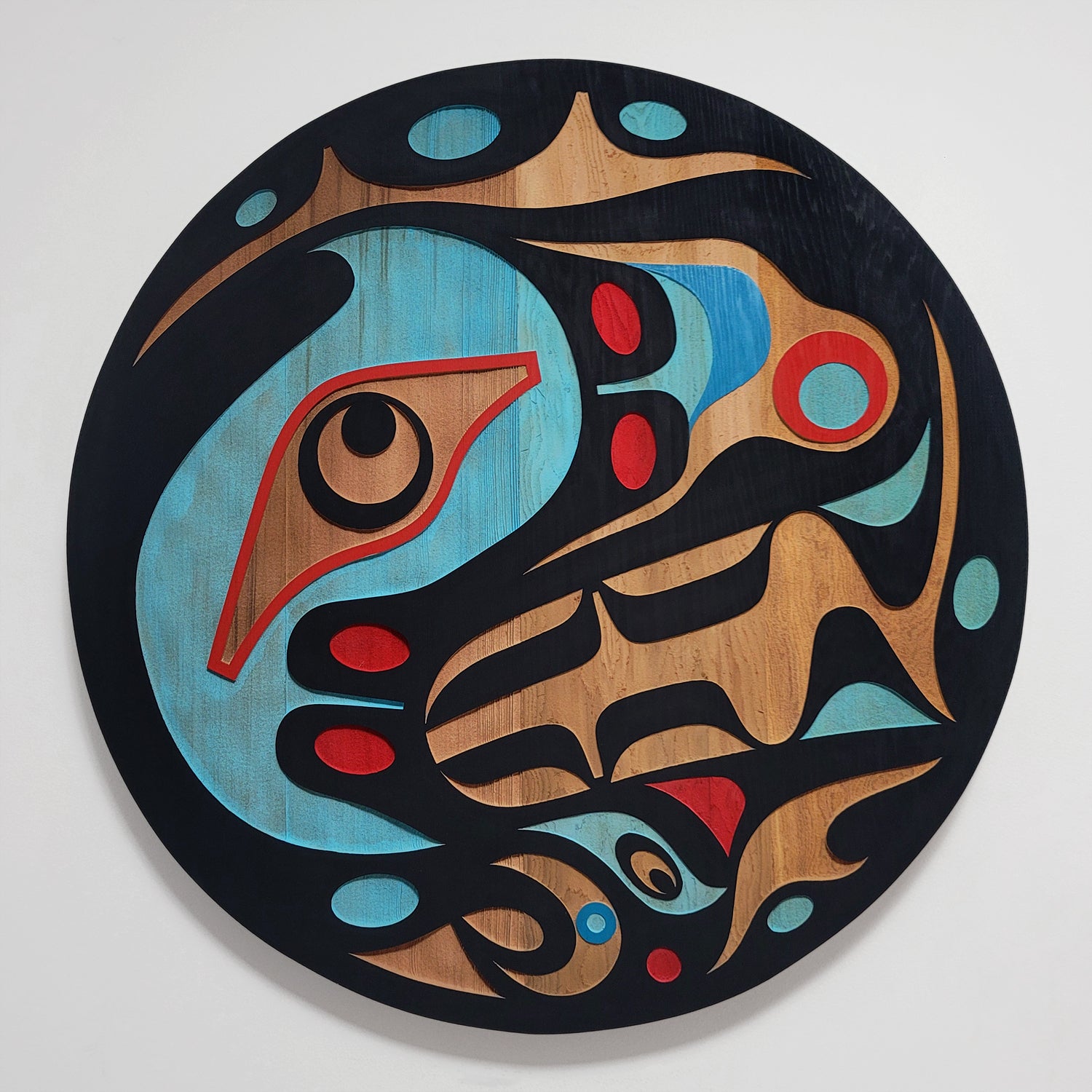 Sandblasted Bear Panel by Kwakiutl artist Trevor Hunt