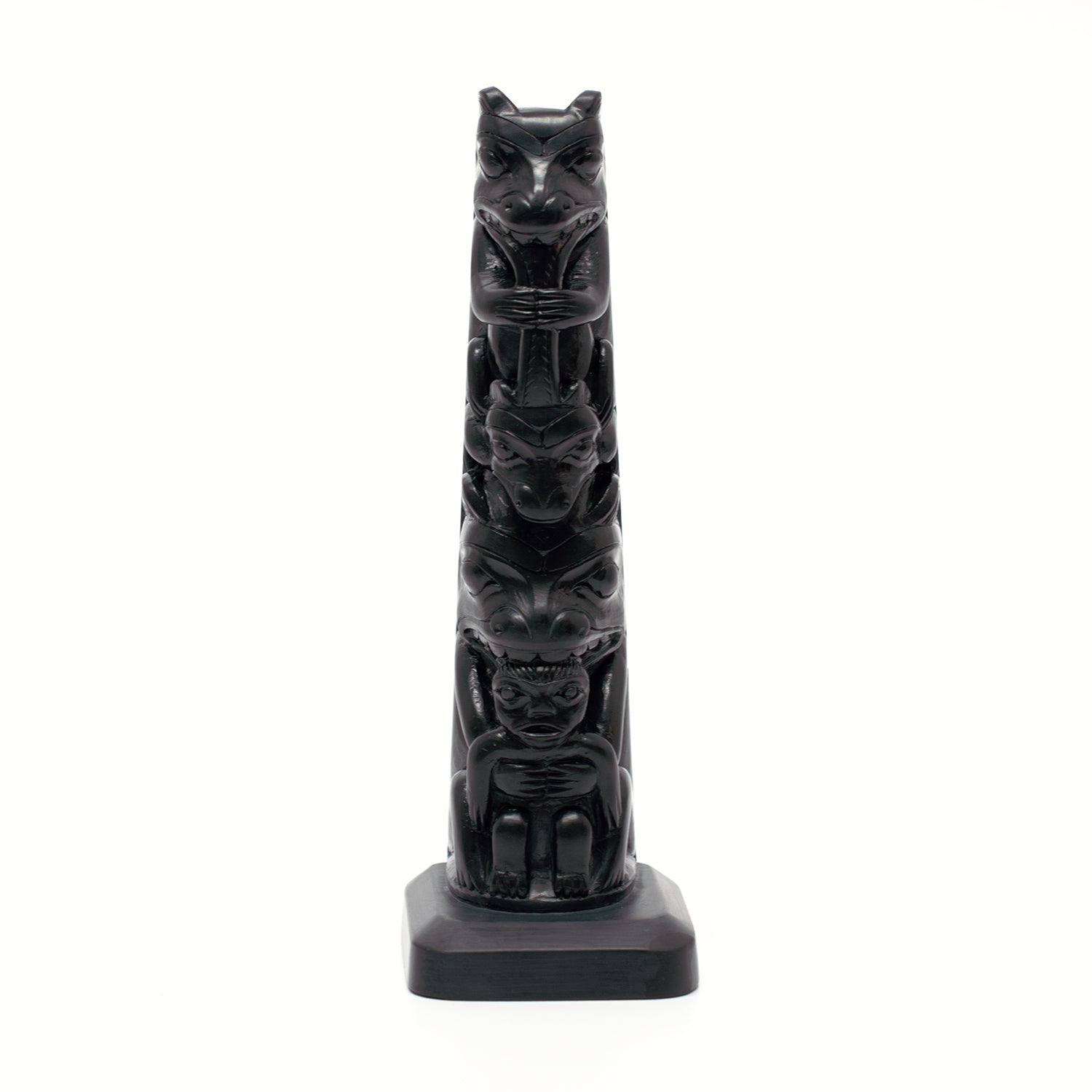 Argillite Totem Pole by Haida artist Lewis Collinson