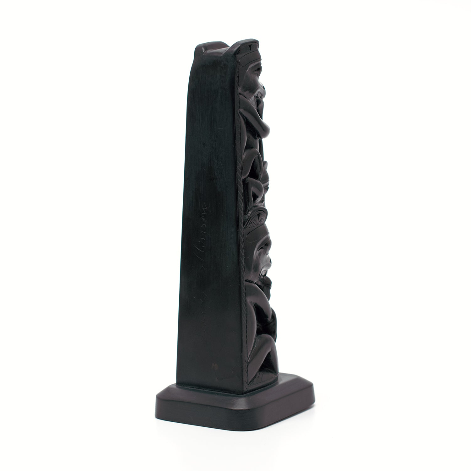 Argillite Totem Pole by Haida artist Lewis Collinson