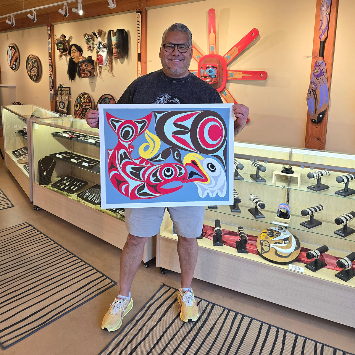 Eagle's Catch Limited Edition Print by Coast Salish/Kwakwaka'wakw artist Maynard Johnny Jr.