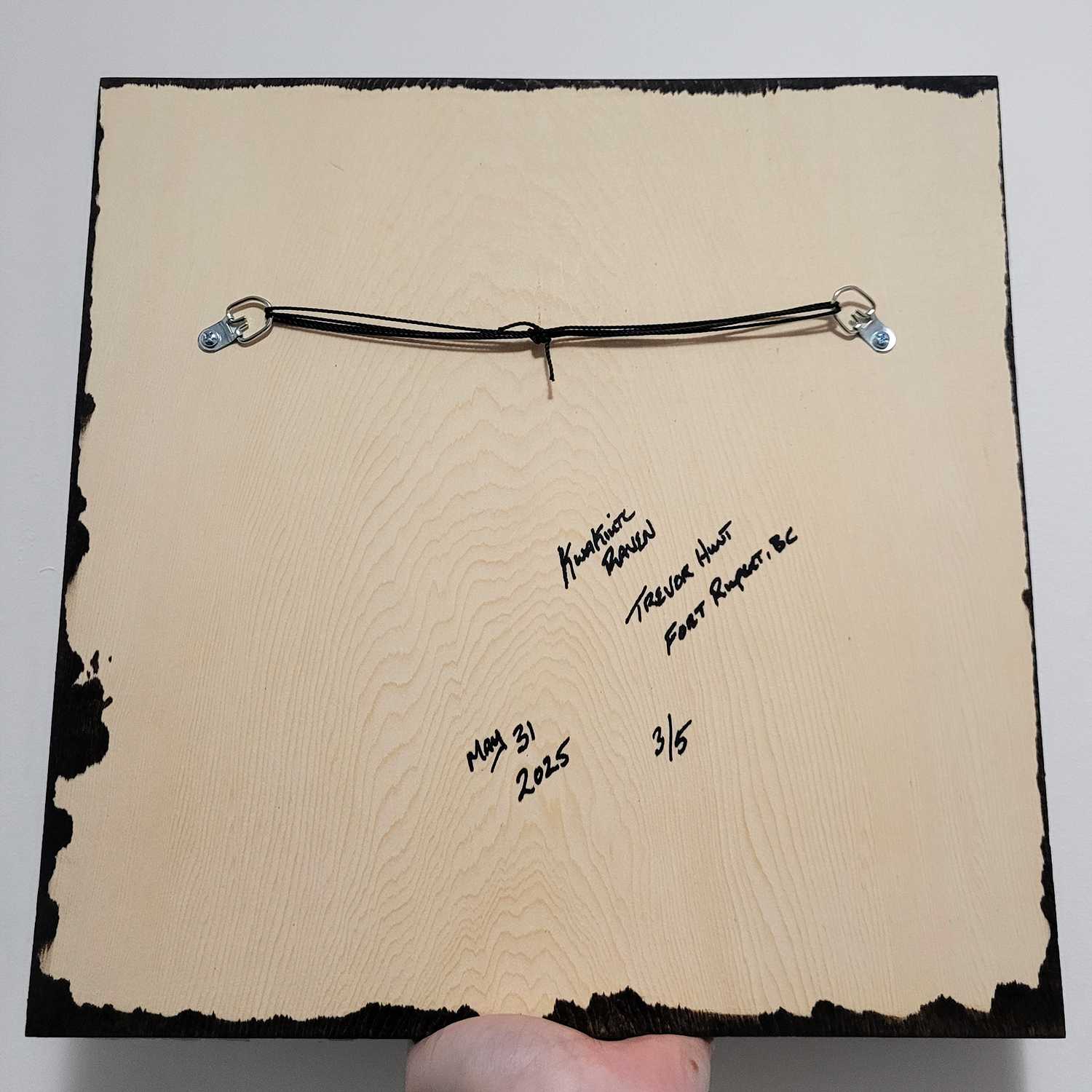 Metal Raven Panel by native artist Trevor Hunt