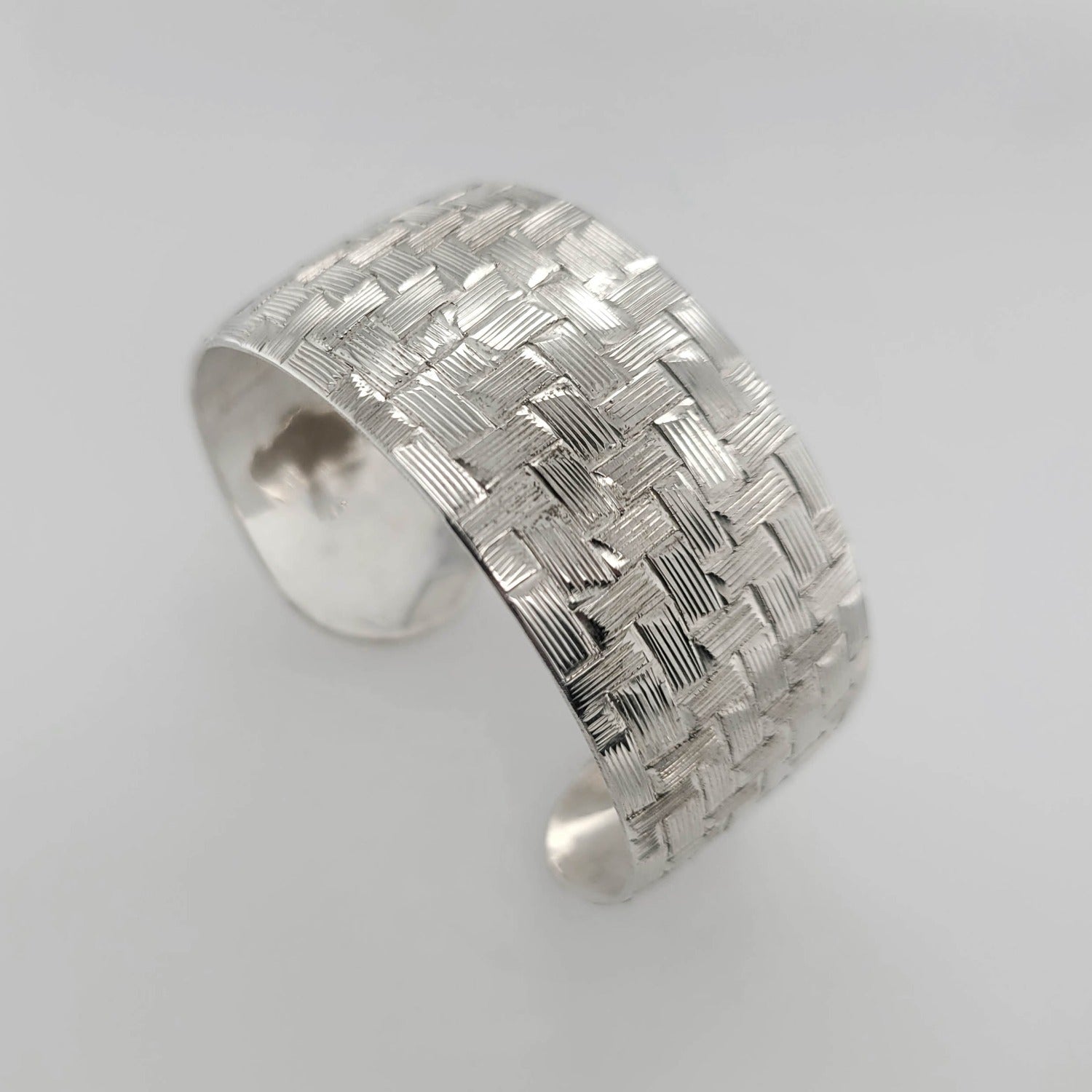 Silver Salish Weave Bracelet by Coast Salish artist Jody Sparrow