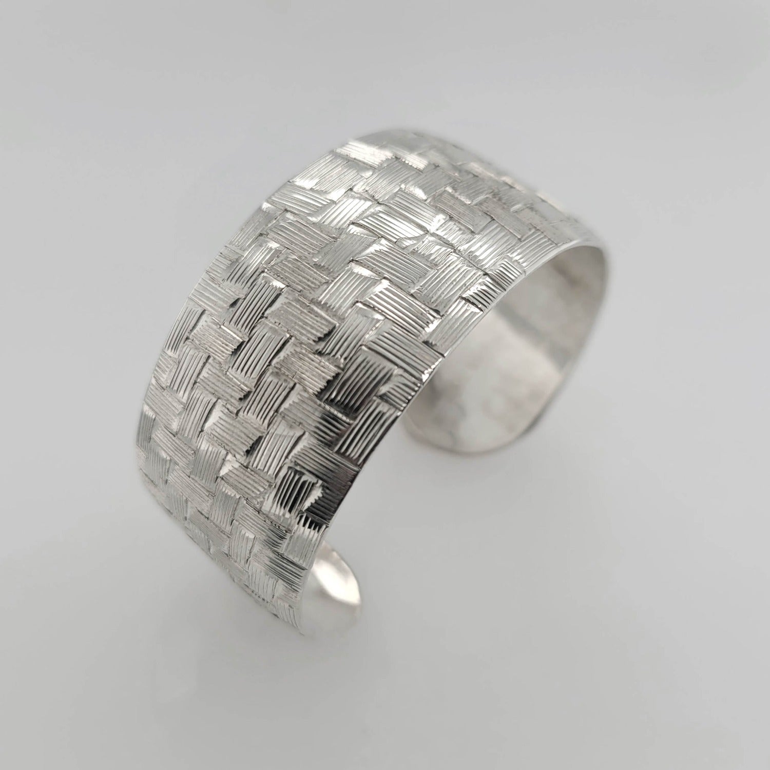 Silver Salish Weave Bracelet by Coast Salish artist Jody Sparrow