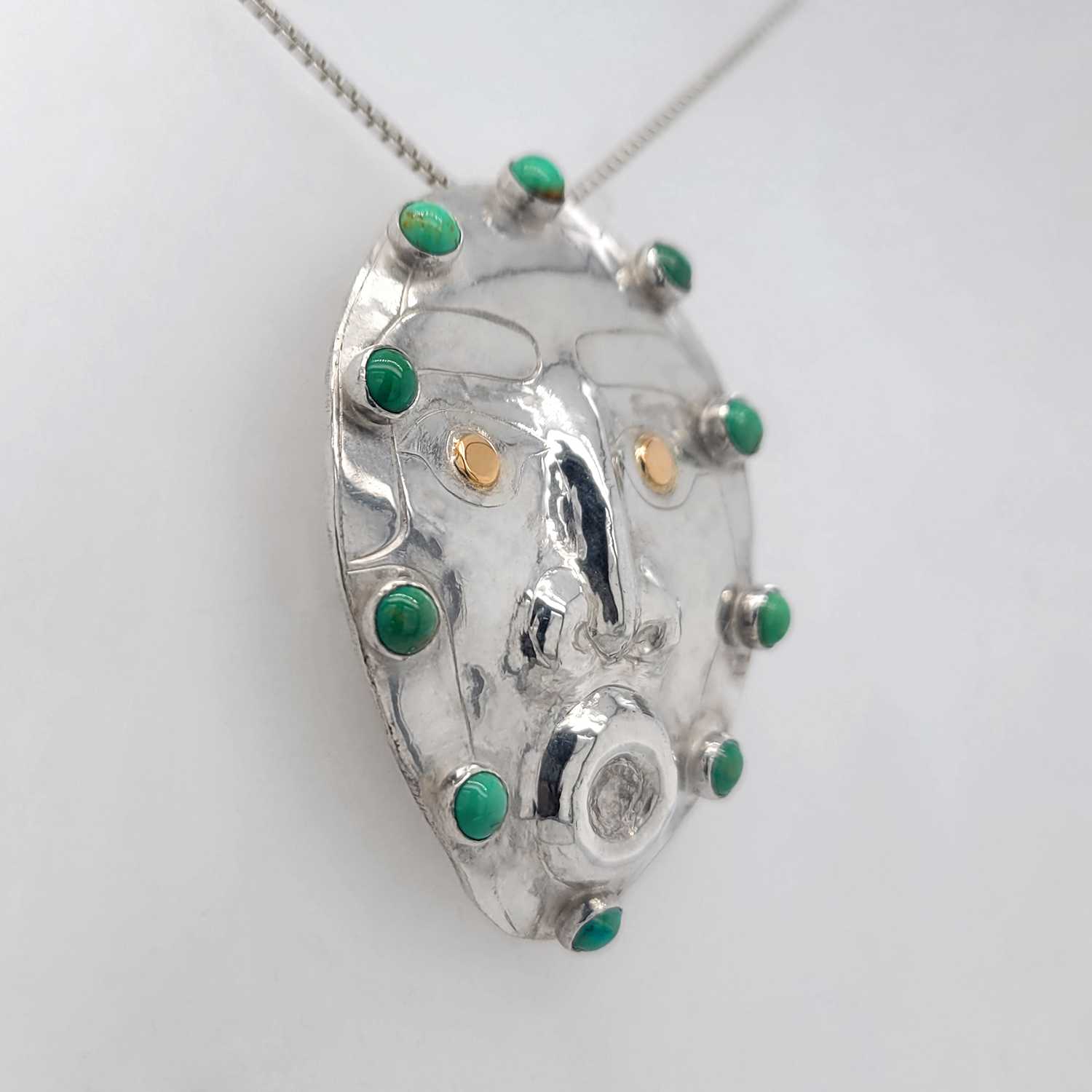 Devilfish Mask Pendant by Native Female Artist Kiri Geen