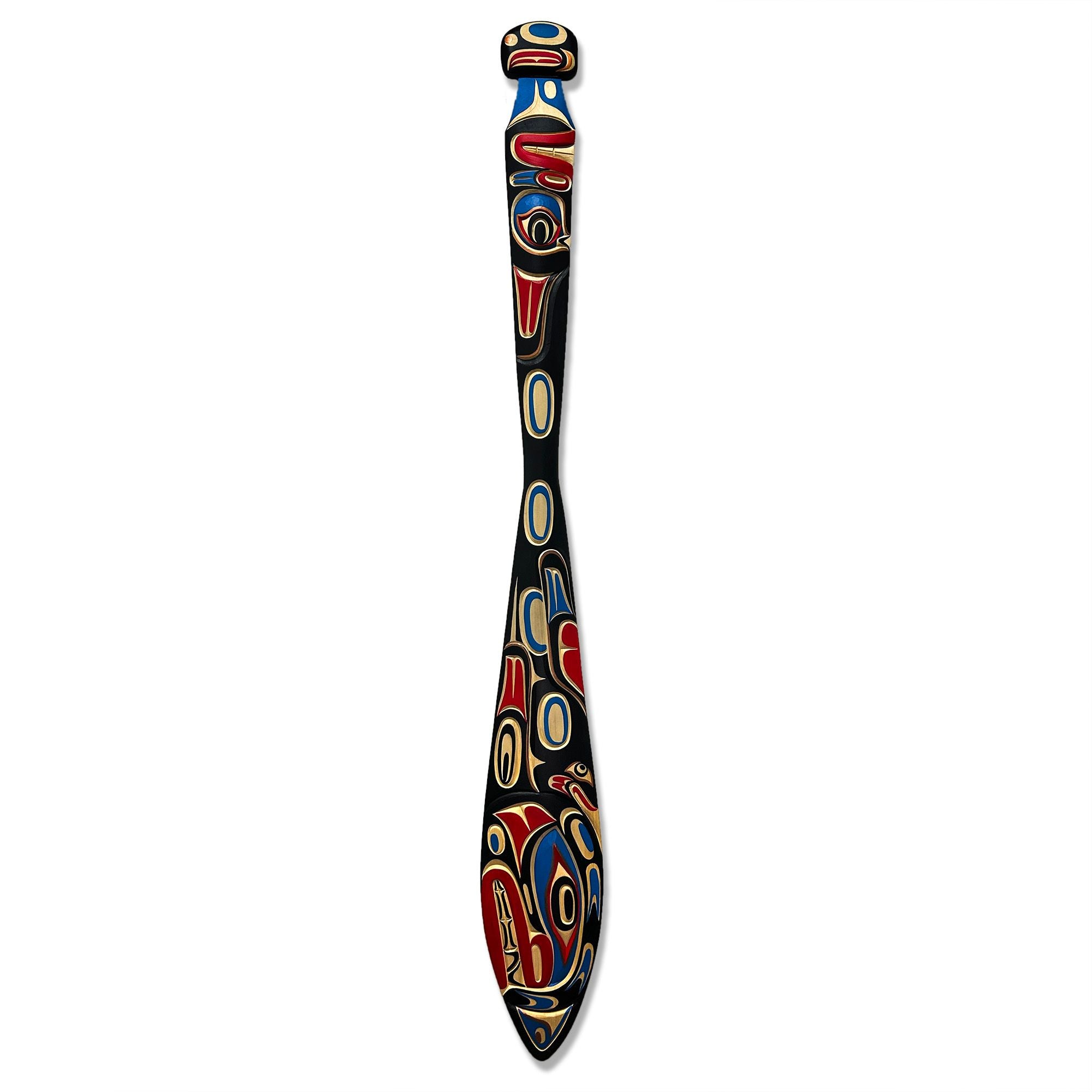 Carved Orca Paddle by Kwakwaka'wakw artist Tom D. Hunt