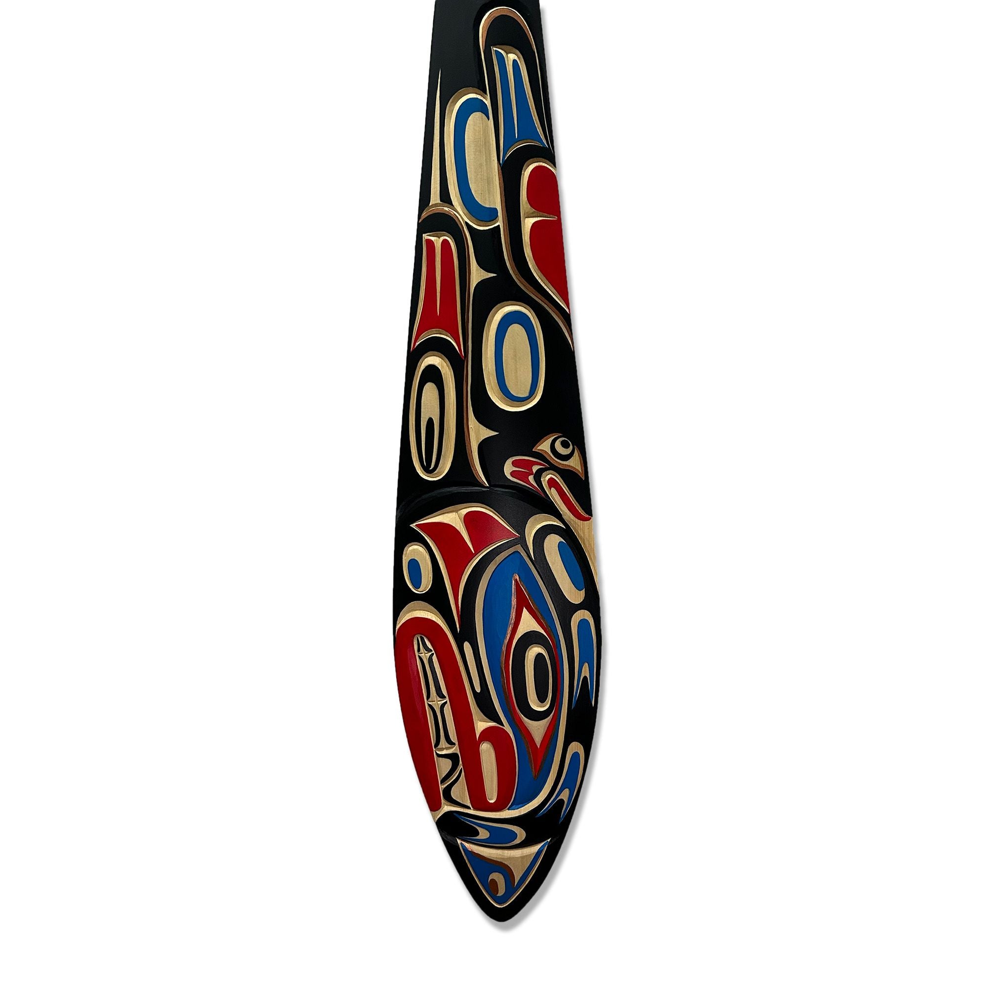 Carved Orca Paddle by Kwakwaka'wakw artist Tom D. Hunt