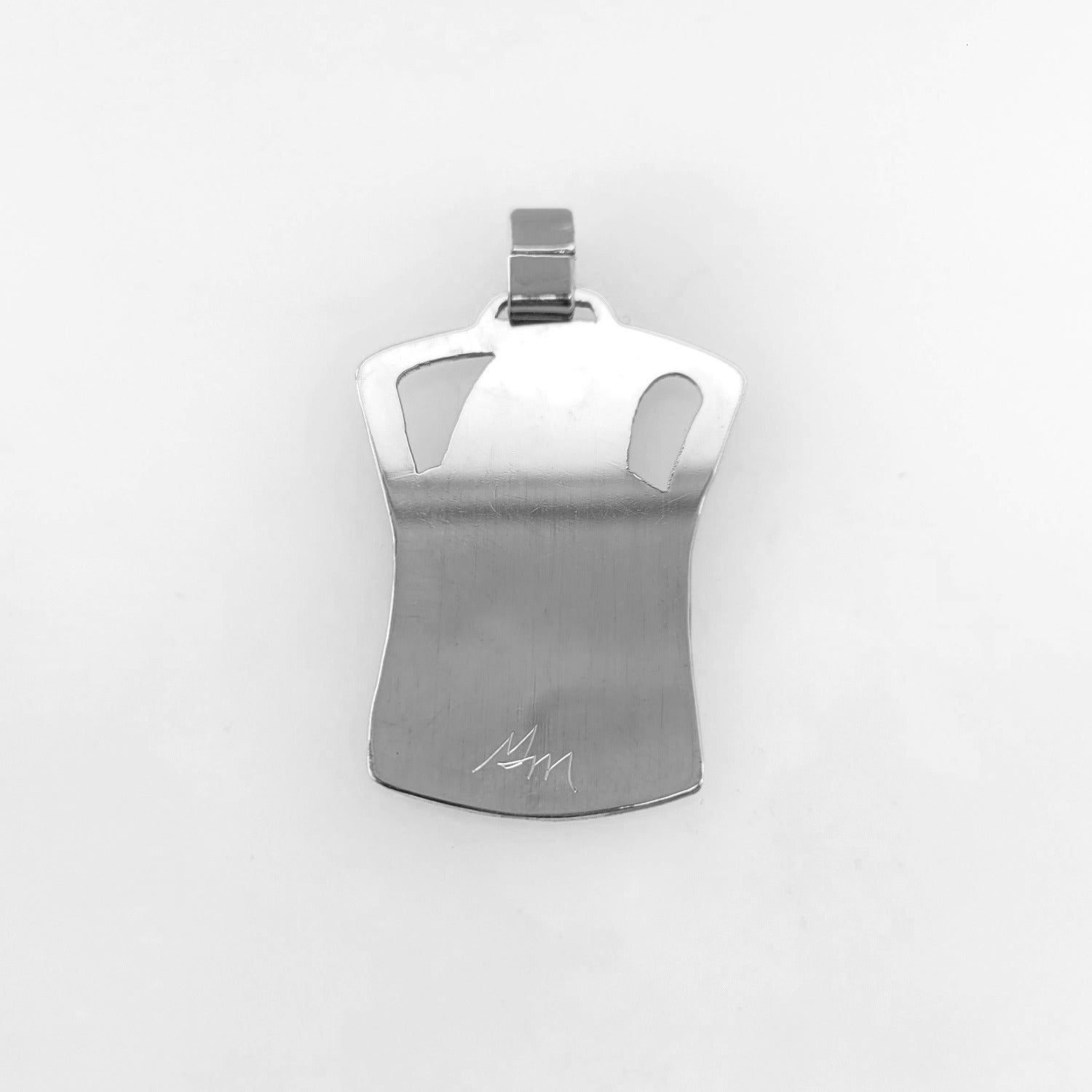 This is a Silver Haida Copper-shaped Orca Pendant