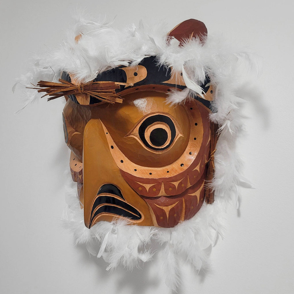 Cedar Owl Mask by Kwakwaka'wakw carver Ernest Puglas