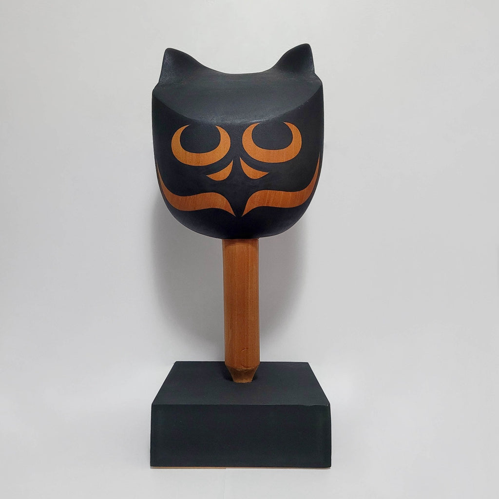 Indigenous Owl Rattle by Kwakiutl carver Trevor Hunt