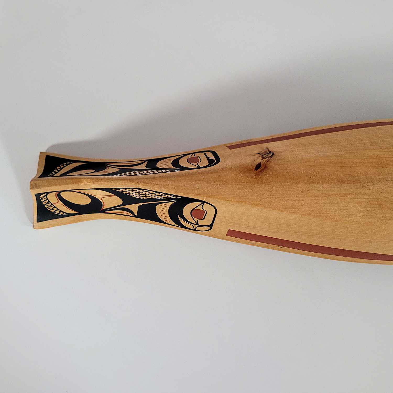 Mini Painted Raven Canoe by Kwakwaka'wakw artist Rod Smith