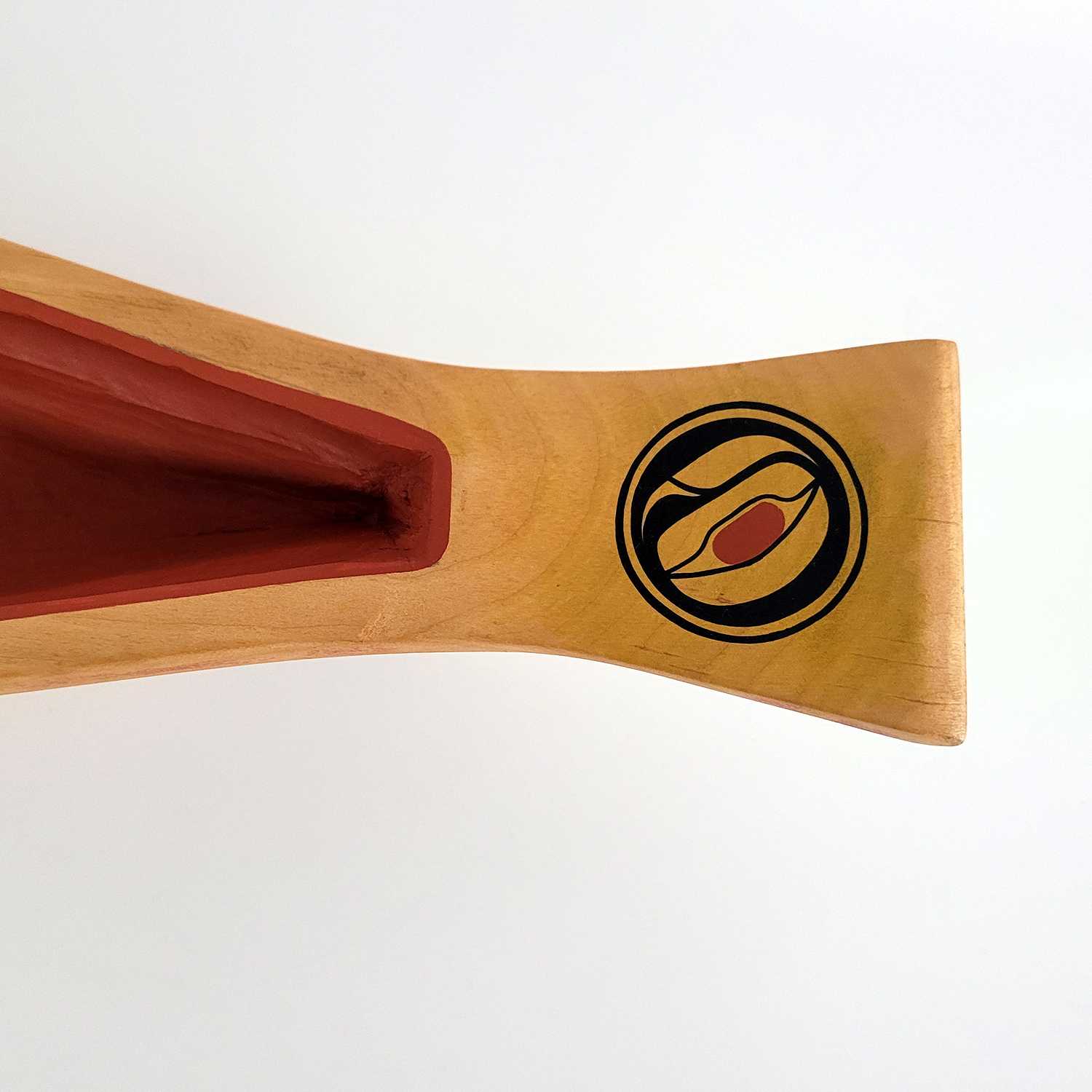 Mini Painted Raven Canoe by Kwakwaka'wakw artist Rod Smith