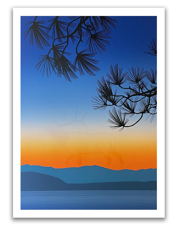 Ponderosa Elk Limited Edition Print by Indigenous artist Roy Henry Vickers