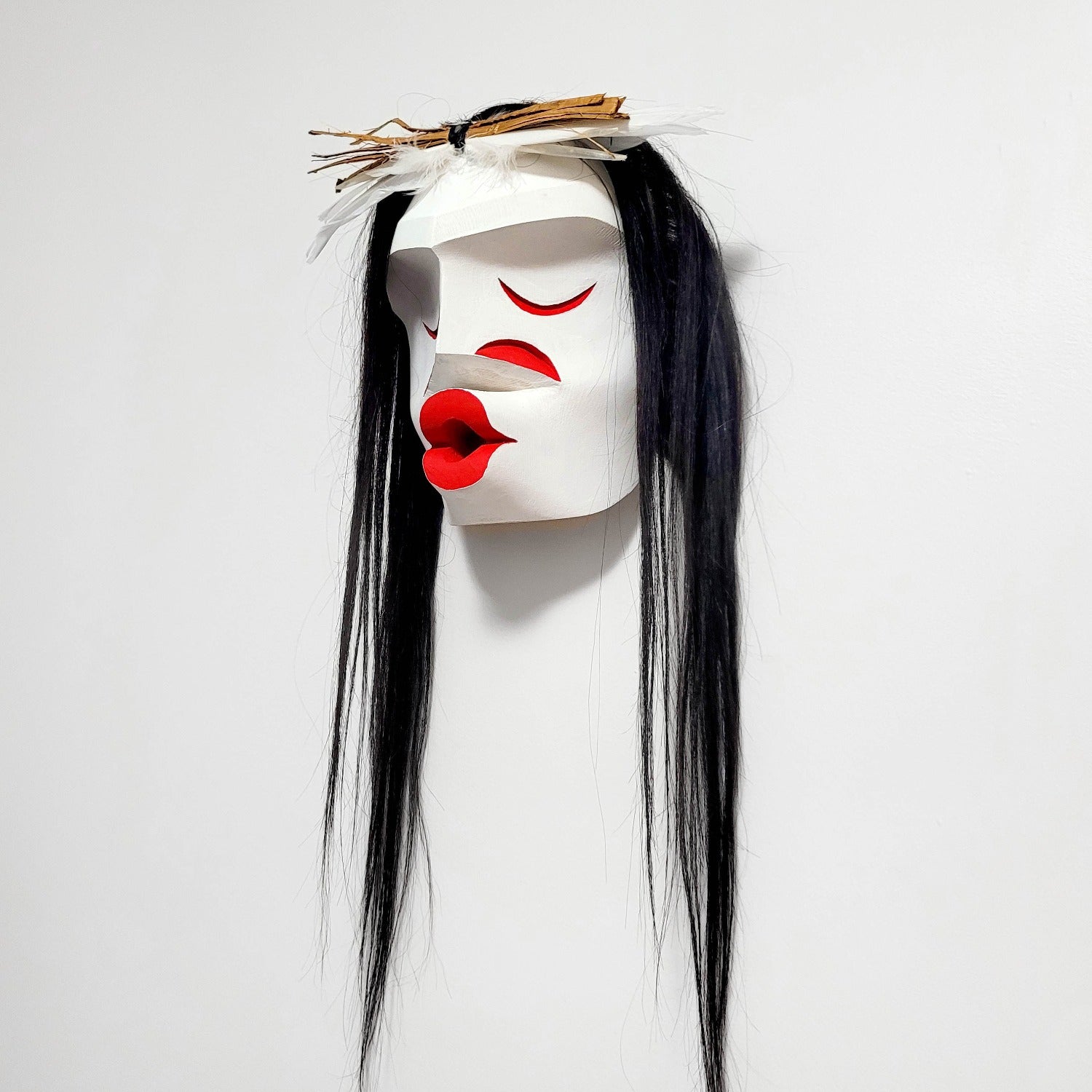 Carved Wild Man of the Sea Mask by Nuu-chah-nulth artist Russell Tate