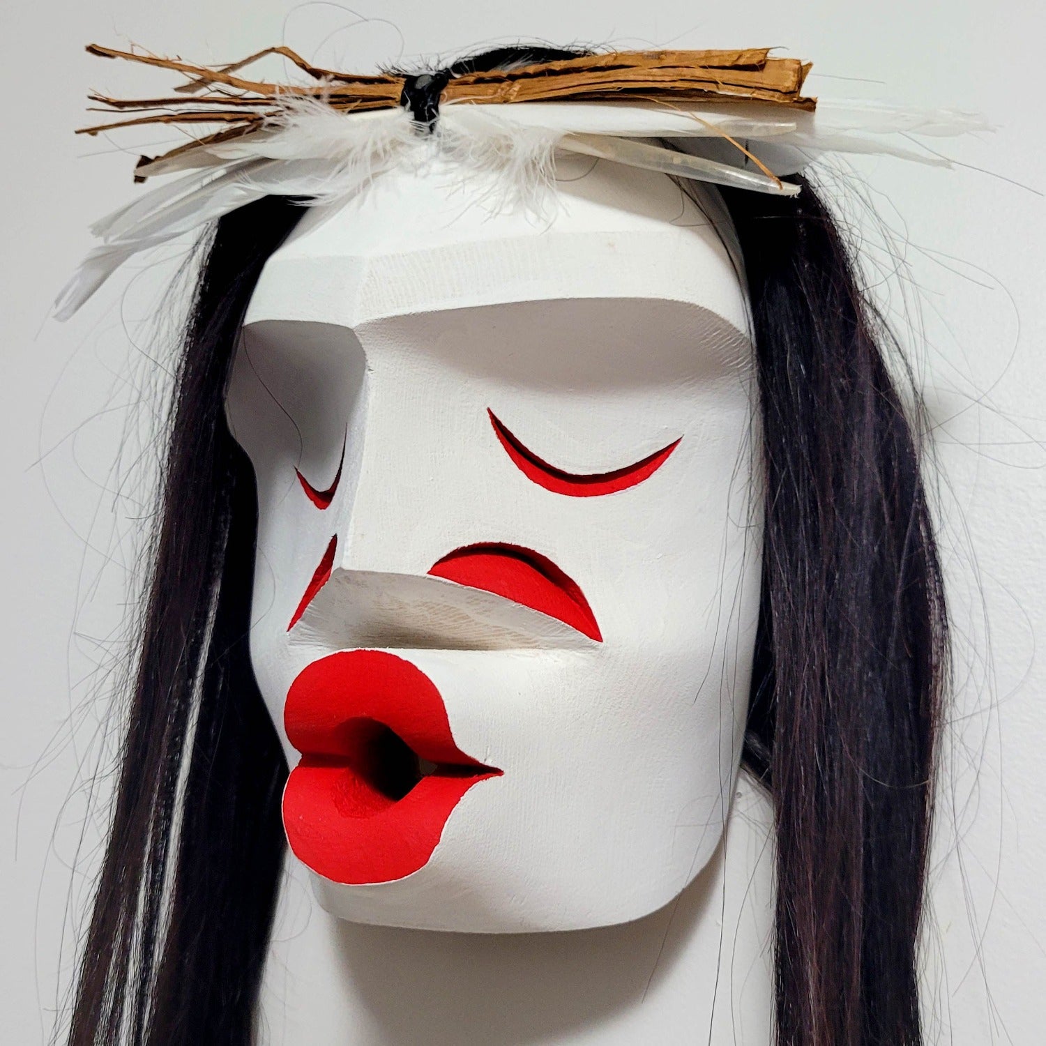 Carved Wild Man of the Sea Mask by Nuu-chah-nulth artist Russell Tate