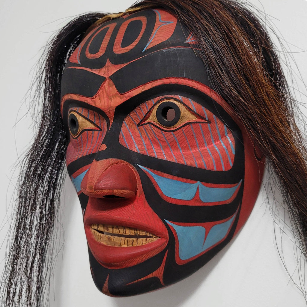 Cedar Portrait Mask by Coast Salish artist Jim Johnny