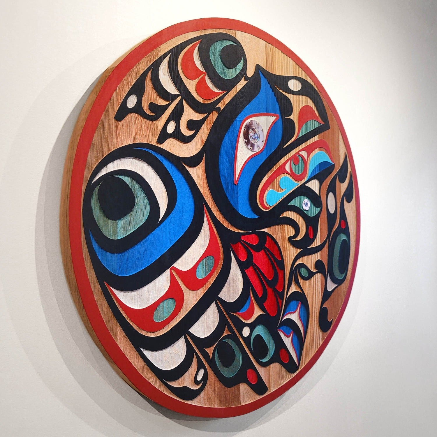 Sandblasted Raven Panel by Kwakiutl artist Trevor Hunt