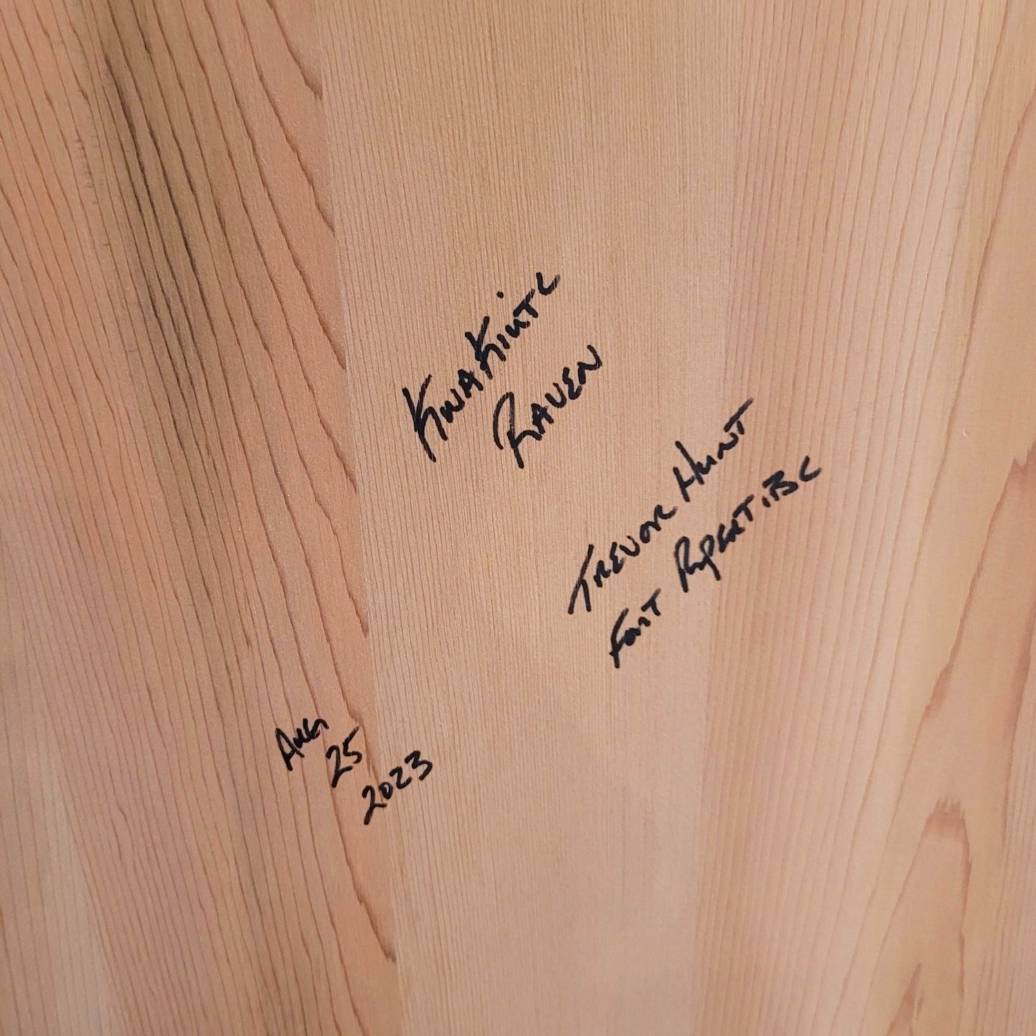 Sandblasted Raven Panel by Kwakiutl artist Trevor Hunt