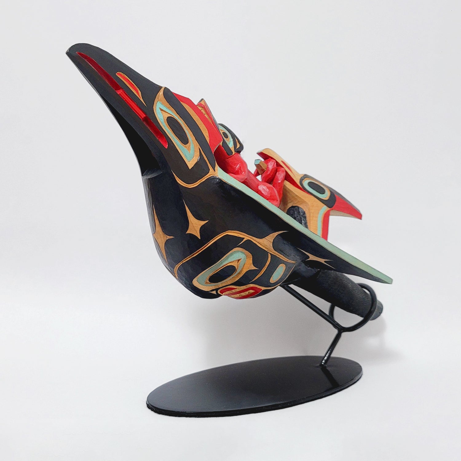Carved Chief Raven Rattle by Kwakwaka'wakw artist Greg Henderson
