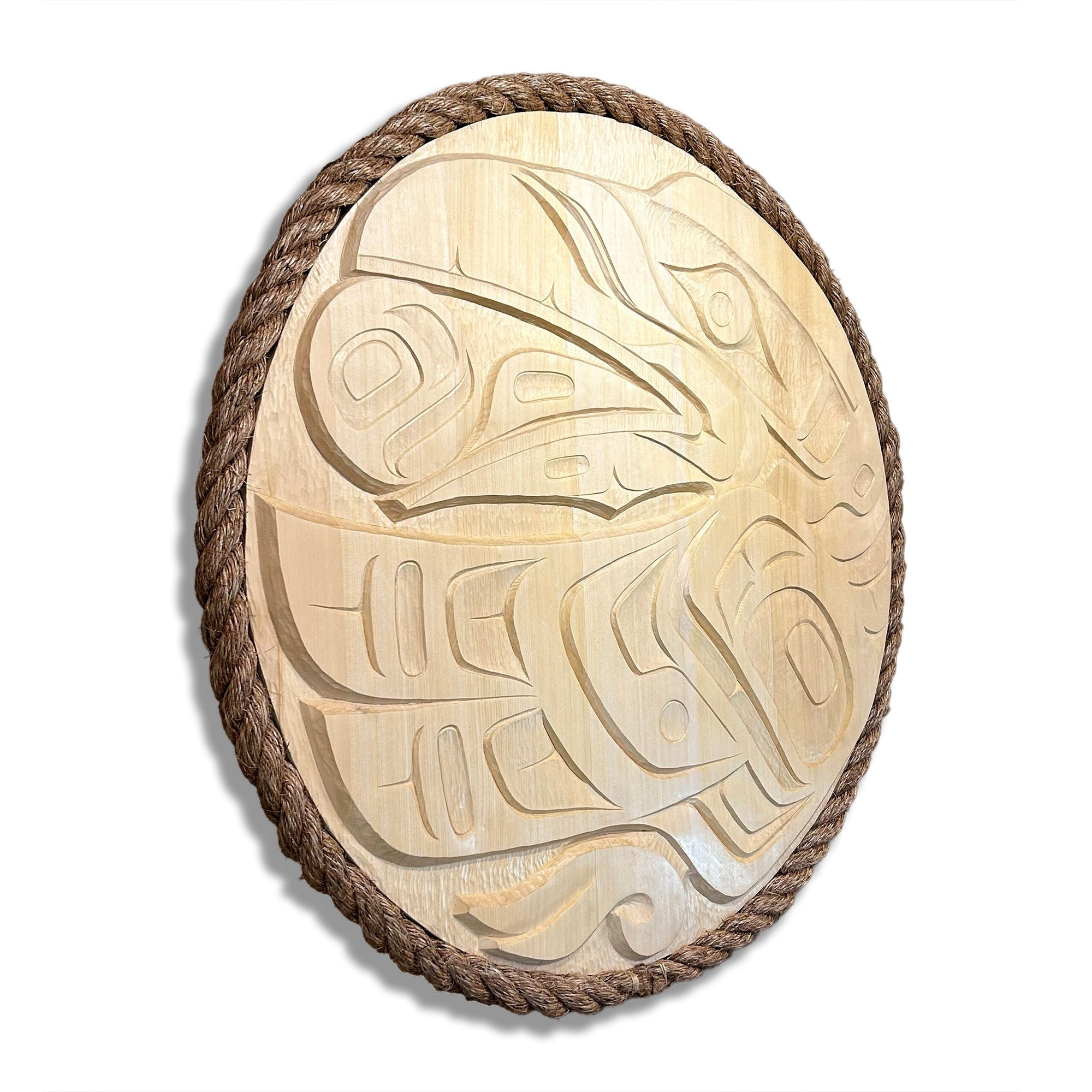 Raven Steals the Light Panel by Kwakwaka'wakw artist Quinn James