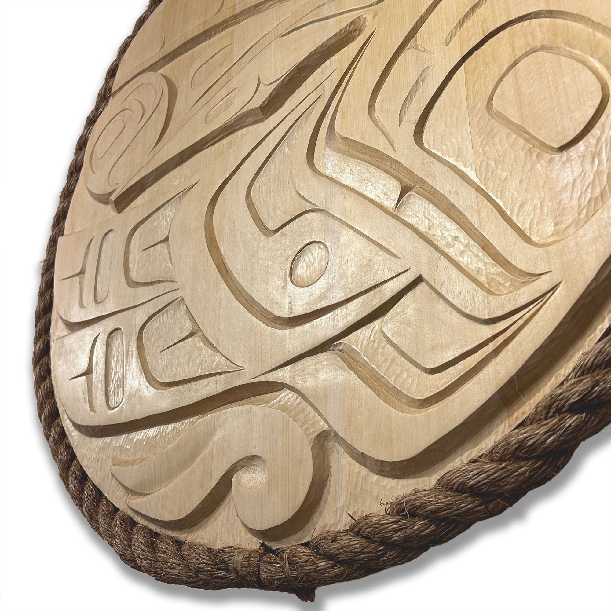 Raven Steals the Light Panel by Kwakwaka'wakw artist Quinn James