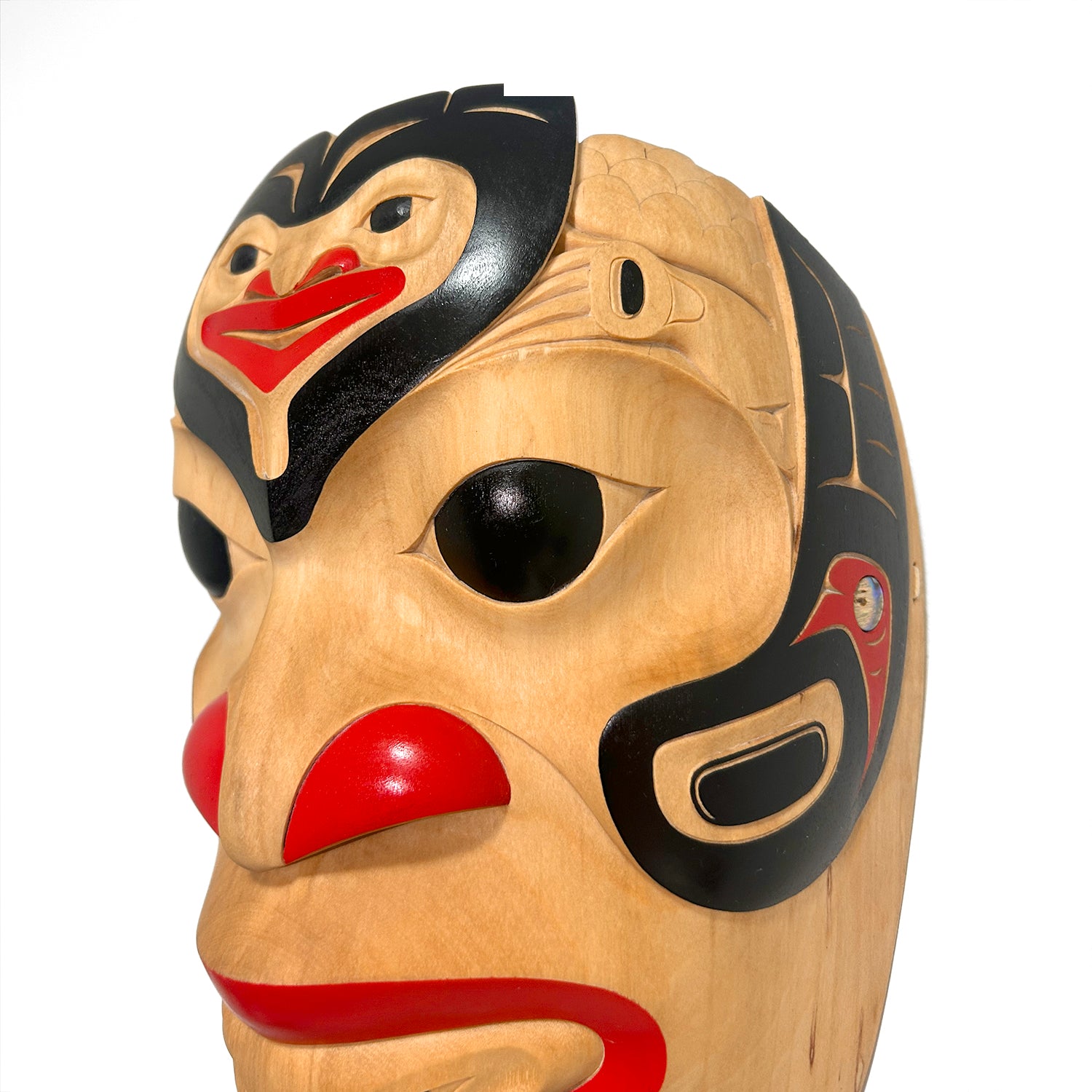 Raven Transformation Mask by Tlingit artist Eugene Alfred