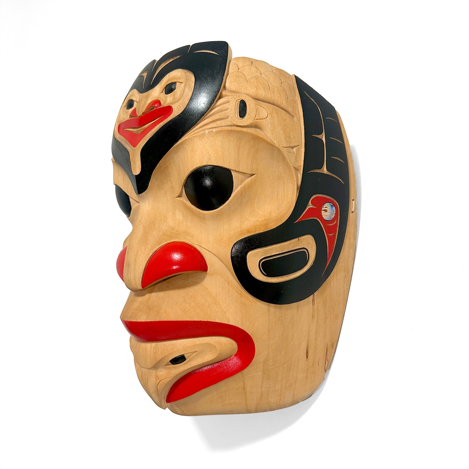 Raven Transformation Mask by Tlingit artist Eugene Alfred