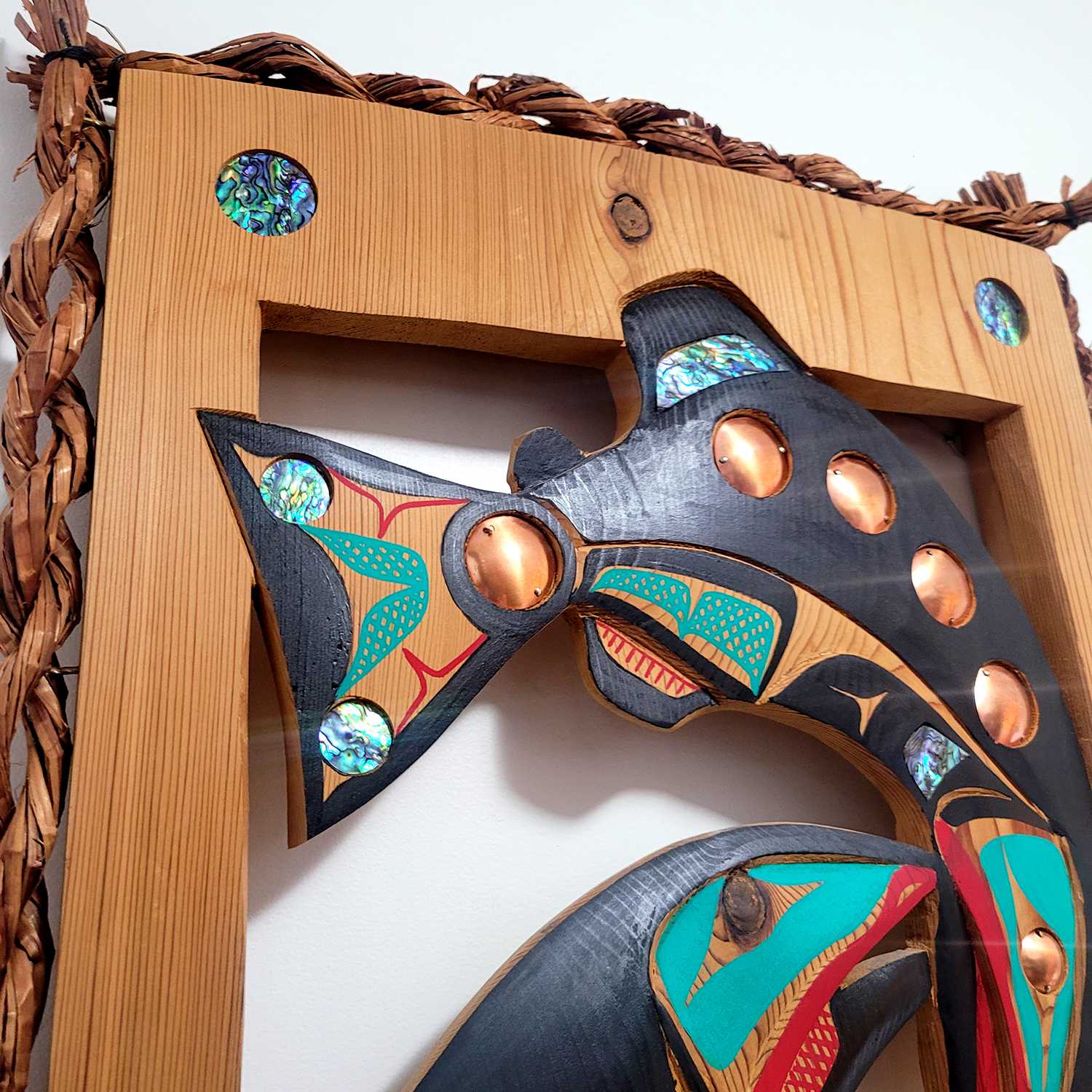 Cedar Salmon Panel by Nuu-chah-nulth artist Patrick Amos
