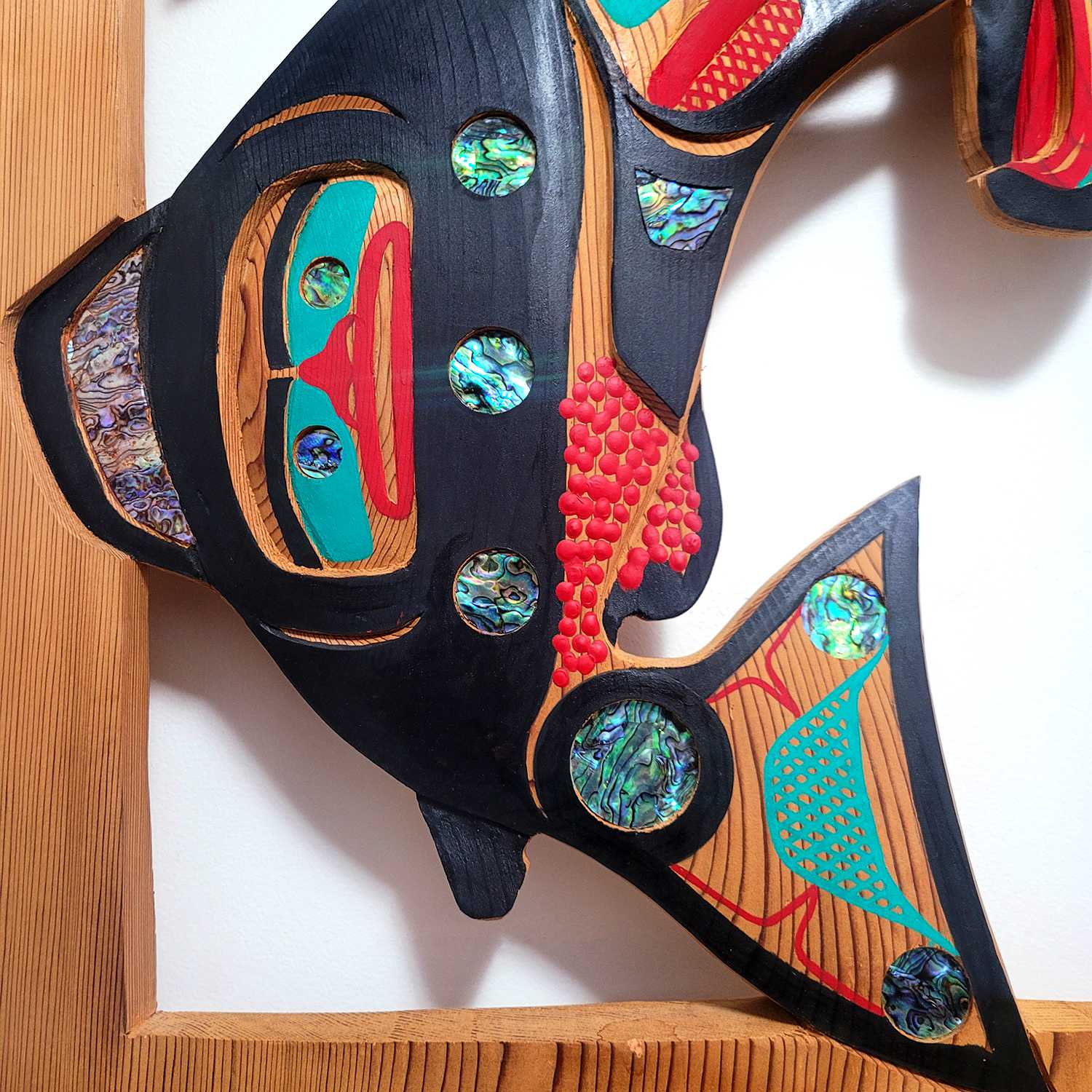 Cedar Salmon Panel by Nuu-chah-nulth artist Patrick Amos