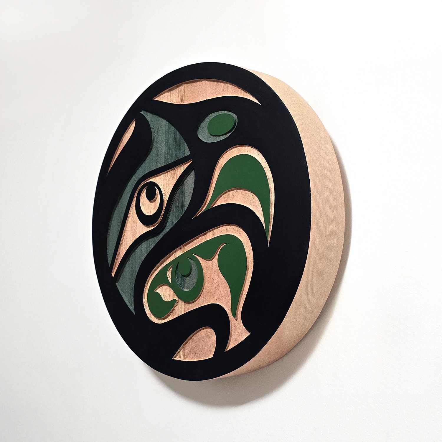 sandblasted eagle panel by kwakwaka'wakw artist Trevor Hunt