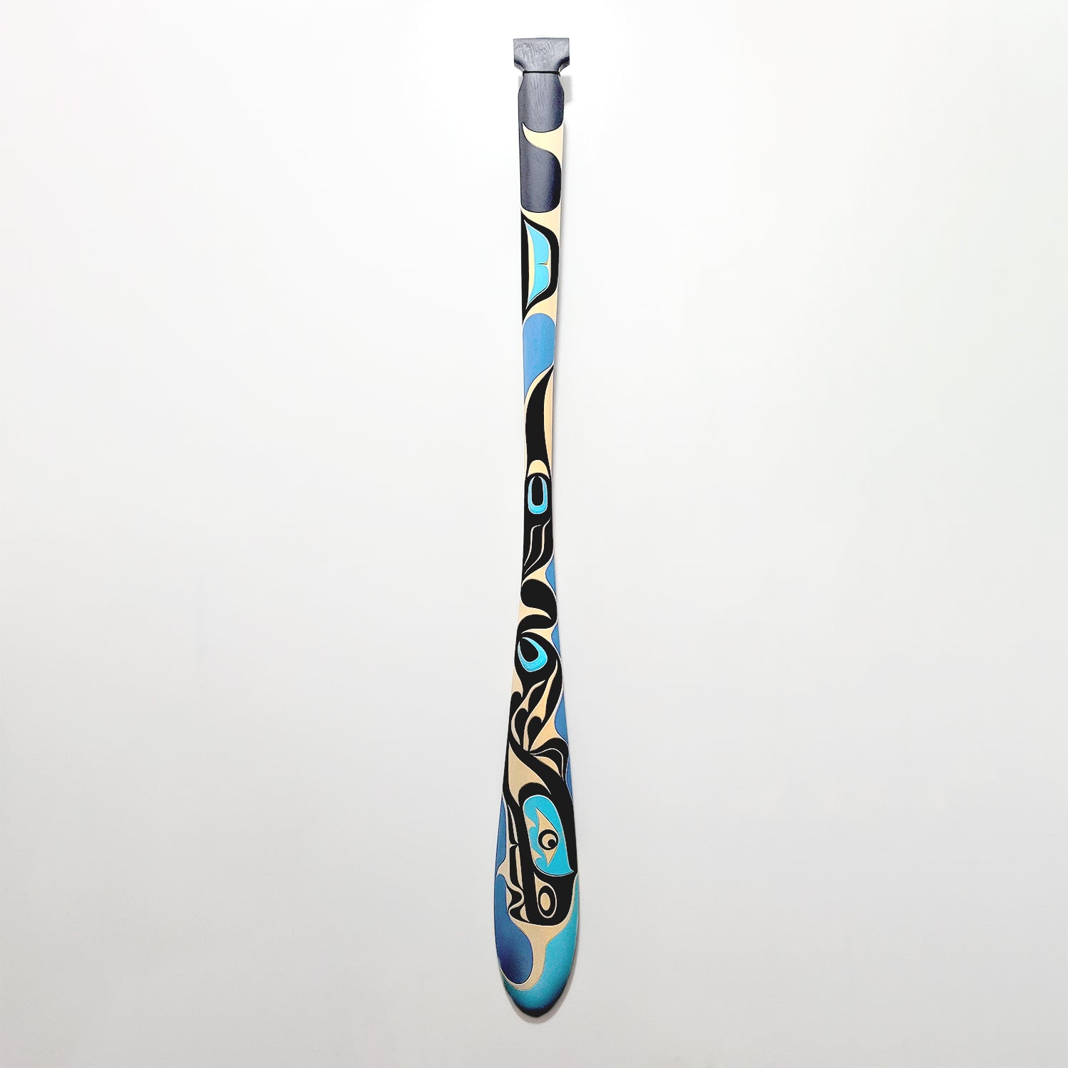 Cedar Sea Otter Paddle by Kwakiutl artist Trevor Hunt