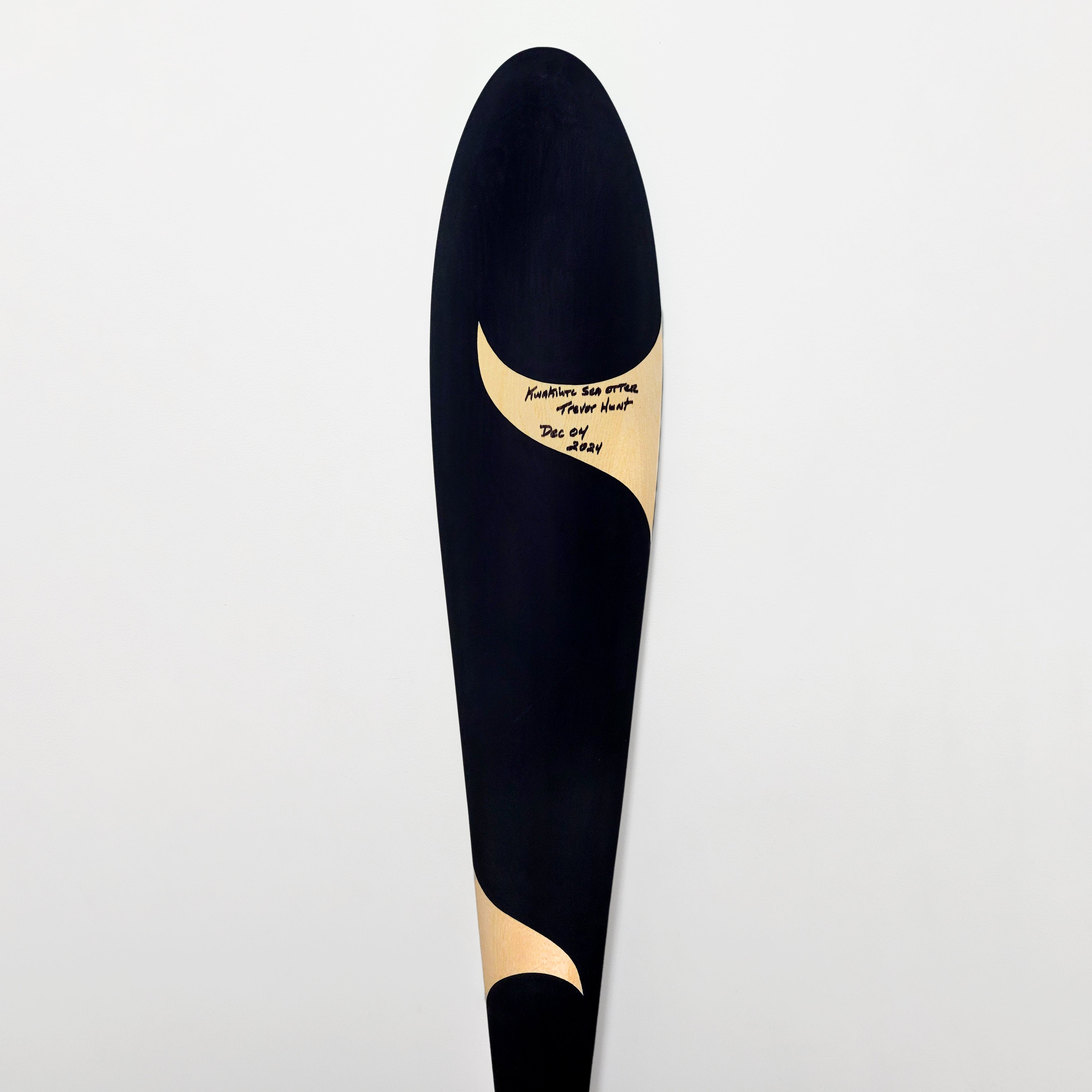 Cedar Sea Otter Paddle by Kwakiutl artist Trevor Hunt