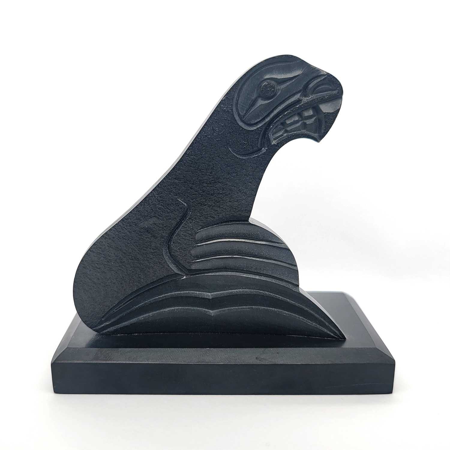 Argillite Seal Carving by Haida artist Myles Edgars