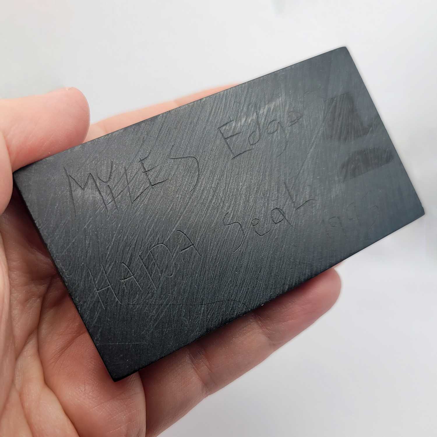 Argillite Seal Carving by Haida artist Myles Edgars