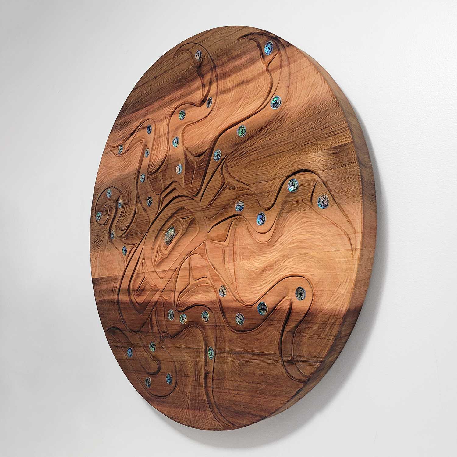 Octopus cedar panel by Native female carver Kiri Geen