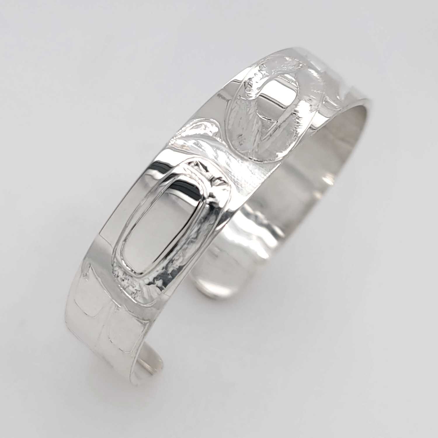 Silver Eagle Bracelet by Haida artist Alvin Adkins