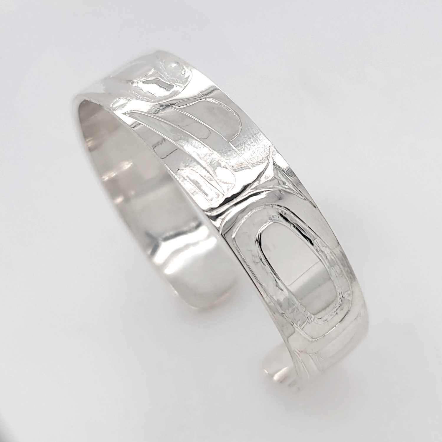 Silver Eagle Bracelet by Haida artist Alvin Adkins